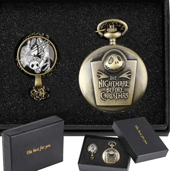 Nightmare Before Christmas Pocket Watch & Necklace Set.SEE ALL PICS FOR MORE ava - Picture 1 of 9